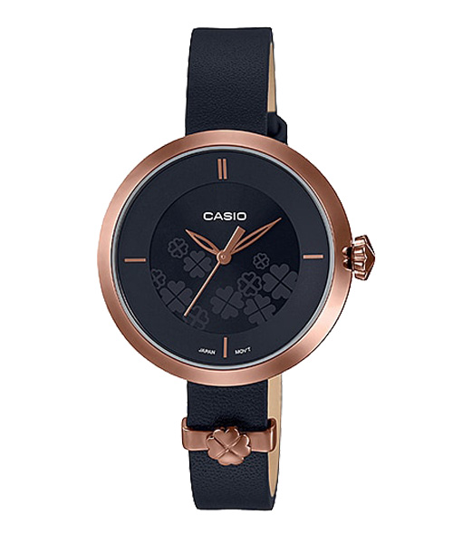 CASIO นาฬิกาคาสิโอ นาฬิกาข้อมือ นาฬิกากันน้ำ นาฬิกาของแท้ ประกันศูนย์ CMG 1 ปี รุ่น LTP-E154RL-1A นาฬิกาสีดำ