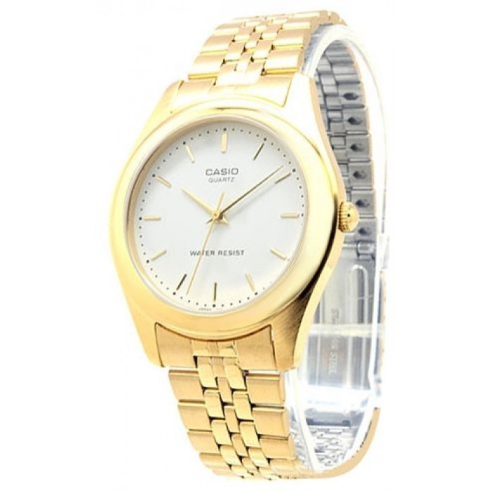 CASIO นาฬิกาคาสิโอ นาฬิกาข้อมือ นาฬิกากันน้ำ นาฬิกาของแท้ ประกันศูนย์ CMG 1 ปี รุ่น MTP-1129N-7A นาฬิกาสีทอง