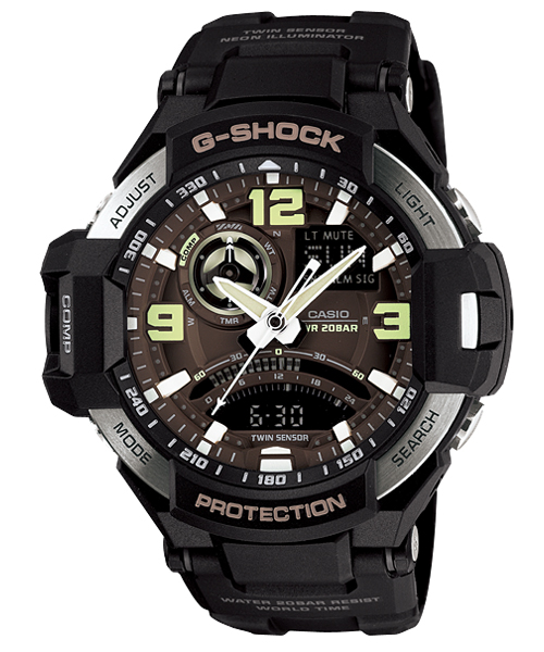 CASIO G-SHOCK นาฬิกาข้อมือ นาฬิกากันน้ำ นาฬิกาของแท้ ประกันศูนย์ CMG 1 ปี รุ่น GA-1000-1B นาฬิกาสีดำ