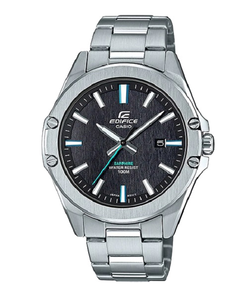 CASIO นาฬิกาคาสิโอ นาฬิกาข้อมือ นาฬิกากันน้ำ นาฬิกาของแท้ ประกันศูนย์ CMG 1 ปี รุ่น EFR-S107D-1A นาฬิกาสีเงิน