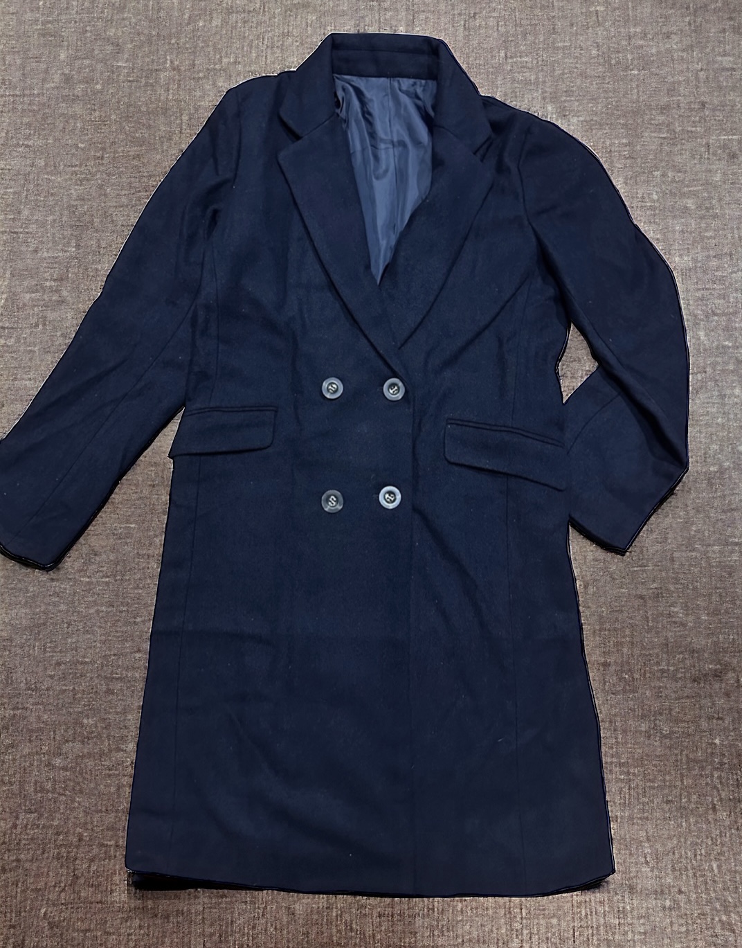 เสื้อโค้ทวูล Trench coat เสื้อโค้ทวูล โค้ทสีดำ แบรนด์ C&A สำเนา