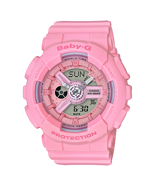 CASIO MID YEAR SALE BABY-G พร้อมส่ง นาฬิกาข้อมือ นาฬิกากันน้ำ นาฬิกาของแท้ ประกันศูนย์ CMG 1 ปี รุ่น BA-110-4A1 นาฬิกาสีชมพู