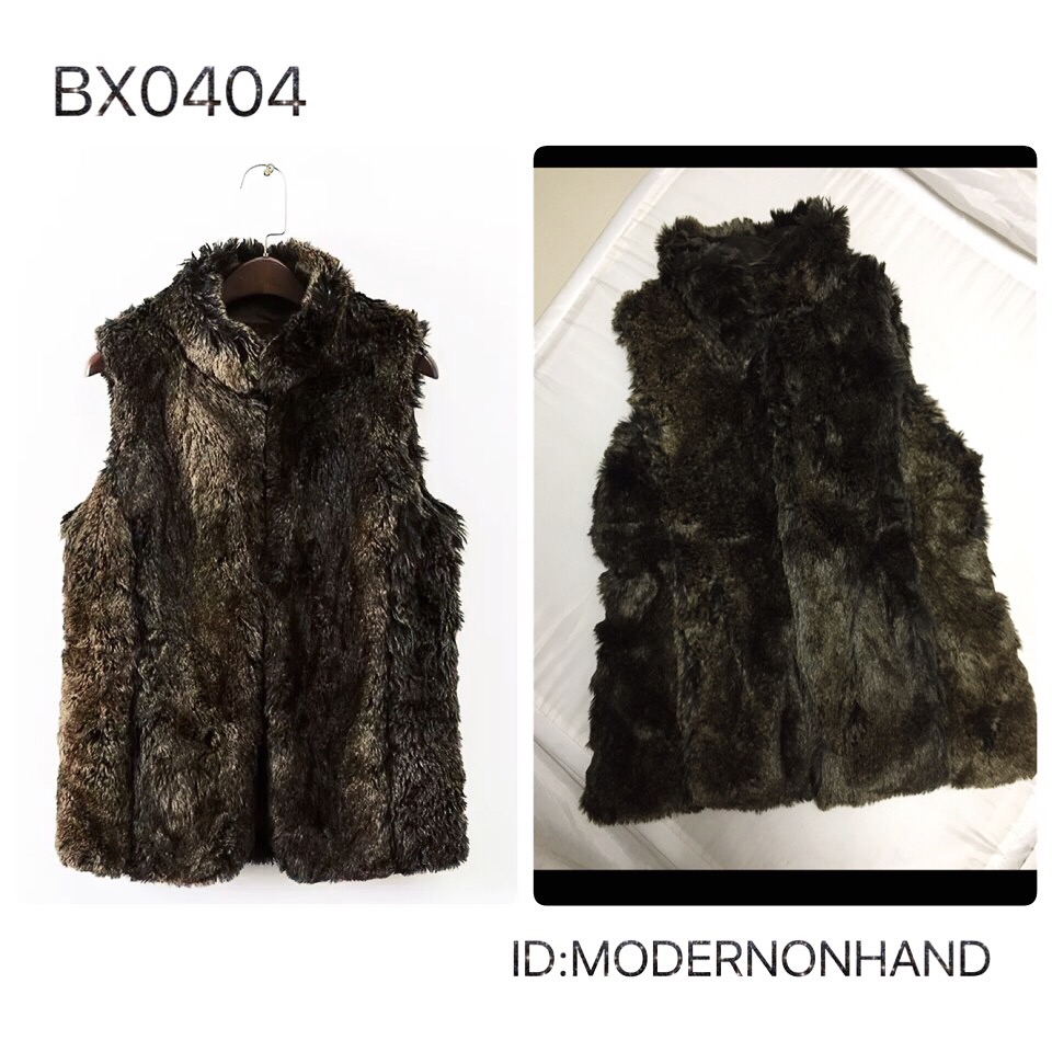 เสื้อกั๊กกันหนาว กั๊กขน กันหนาว แต่งขนนุ่ม เนื้อละเอียดสีน้ำตาลเข้ม ⛄️Size S/M/L