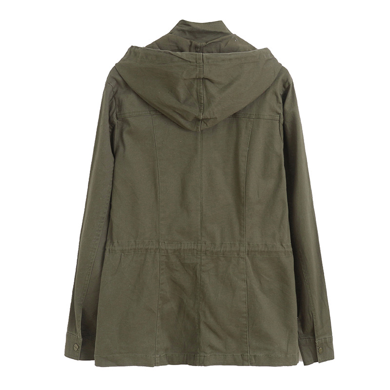 Ashley เสื้อคลุม เสื้อฮู้ดสีดำ เสื้อนอกแนวทหาร แพทเทินสวย เท่ห์มาก คะ แบรนด์ ASHLEY สำเนา ดำ