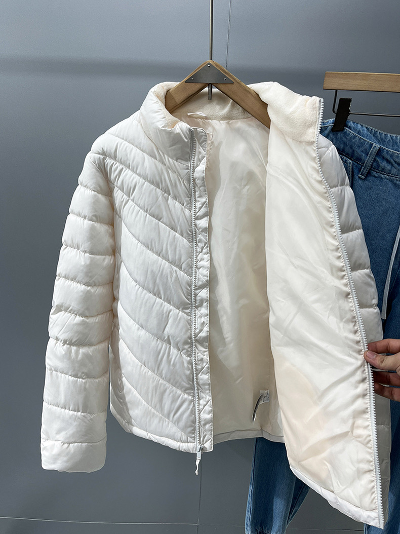 Gap เสื้อกันหนาว โค้ทฮู้ดเฟอร์ บุนวมอุ่น สีขาว แบรนด์ GAP(padded puffer coat