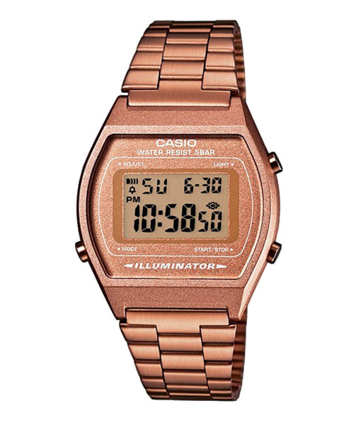 CASIO นาฬิกาคาสิโอ นาฬิกาข้อมือ นาฬิกากันน้ำ นาฬิกาของแท้ ประกันศูนย์ CMG 1 ปี รุ่น B640WC-5A นาฬิกาสีน้ำตาล