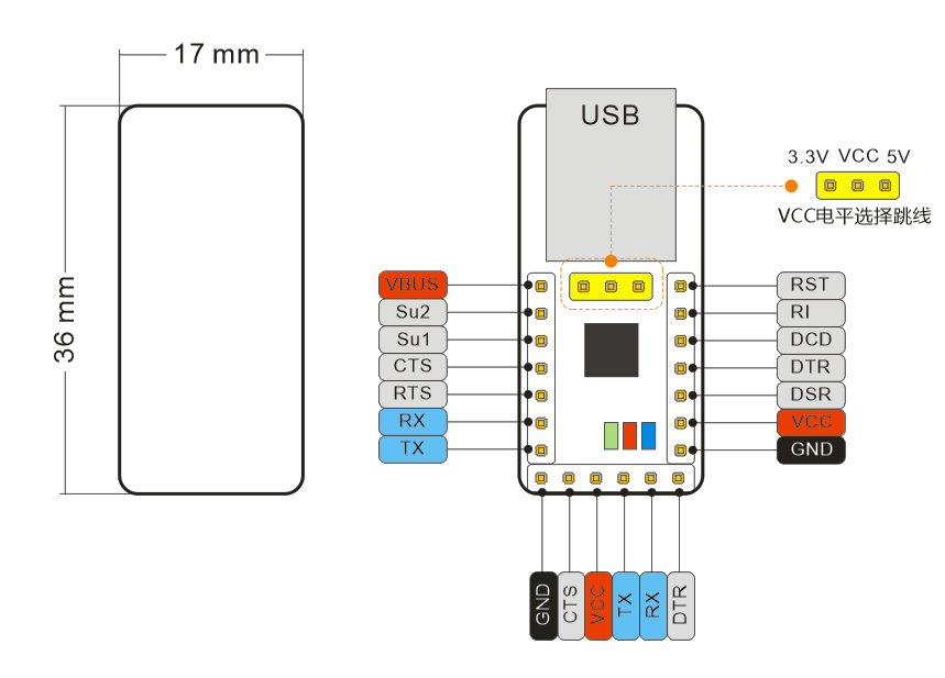 CP2102 USB to Serial(TTL) USB type B