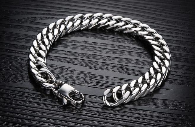 สร้อยข้อมือผู้ชาย สร้อยข้อมือ สแตนเลส แท้ 316 L ดีไซน์ แบบฉบับเดิม ยอดนิยม รุ่นคลาสสิค ลายโซ่ ขนาดหนา บาง กลาง หลายระดับ 266695