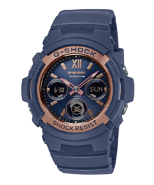 CASIO G-SHOCK นาฬิกาข้อมือ นาฬิกากันน้ำ นาฬิกาของแท้ ประกันศูนย์ CMG 1 ปี รุ่น AWR-M100SNR-2A นาฬิกาสีน้ำเงิน