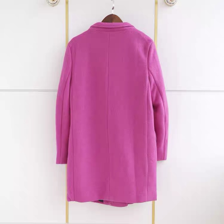 i.5S เสื้อโค้ท peacoat เสื้อโค้ทเฟอร์ โค้ทสักหลาดสีชมพูสด แบรนด์ i.5S สำเนา สำเนา สำเนา
