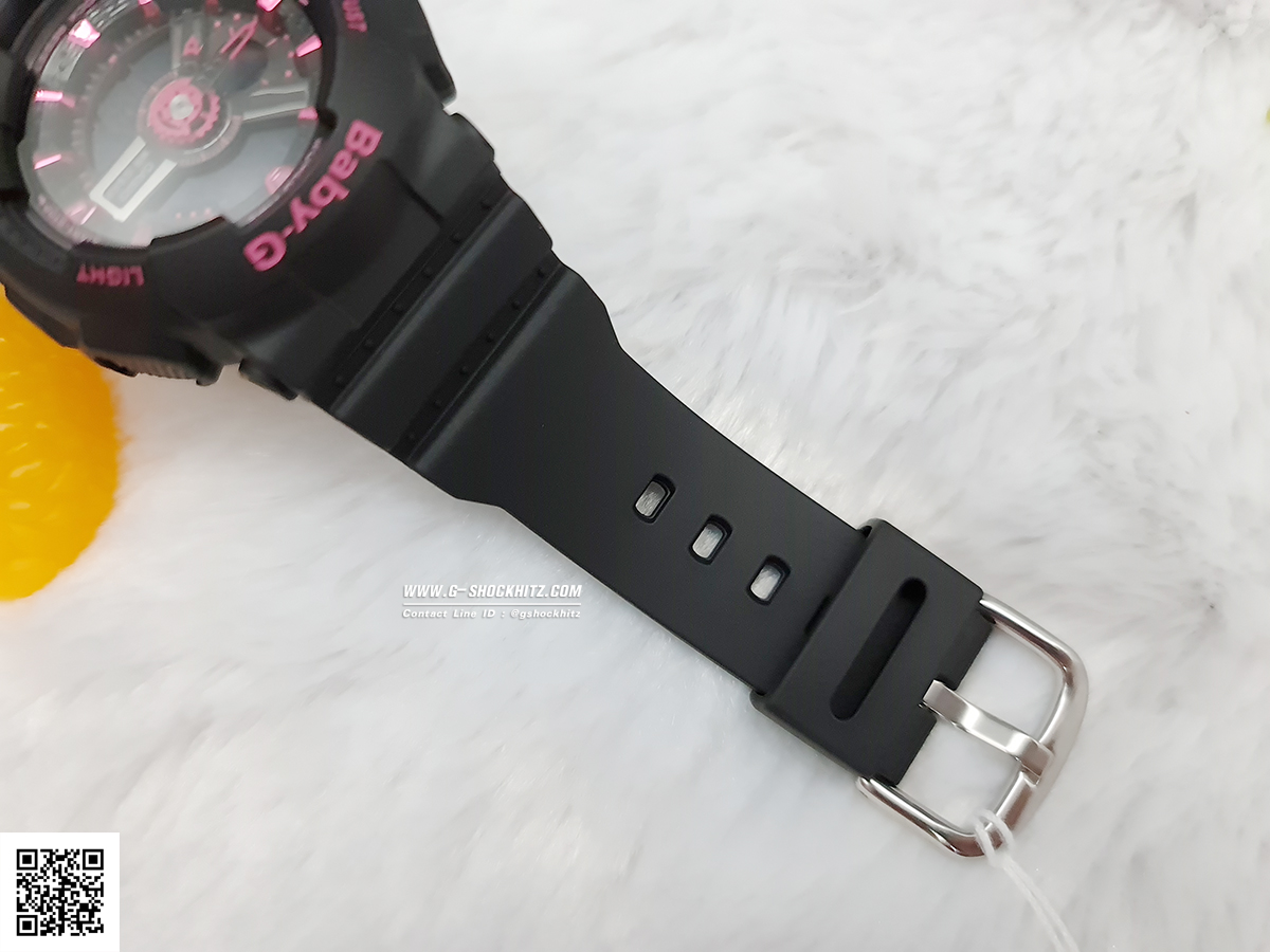 CASIO BABY-G นาฬิกาข้อมือ นาฬิกากันน้ำ นาฬิกาของแท้ ประกันศูนย์ CMG 1 ปี รุ่น BA-111-1A นาฬิกาสีดำ