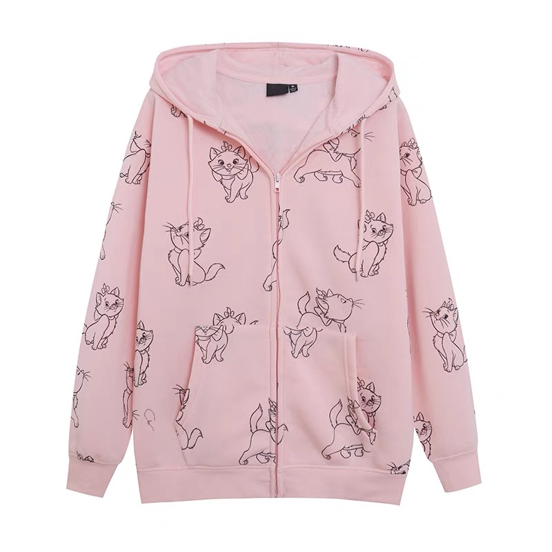 MARIE HOODIE เสื้อวอร์ม สเวตเตอร์ Disney เสื้อMARIE CAT สีขาว ผ้าFleece Winnie the pooh แขนยาว สีครีม ลายการ์ตูน DISNEYงานสวย มากคะ I'd rather be in bed สำเนา สำเนา สำเนา ขาว