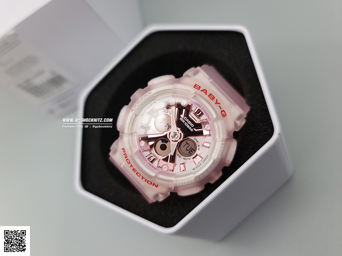 CASIO BABY-G นาฬิกาข้อมือ นาฬิกากันน้ำ นาฬิกาของแท้ ประกันศูนย์ CMG 1 ปี รุ่น BA-130CV-4A นาฬิกาสีชมพู