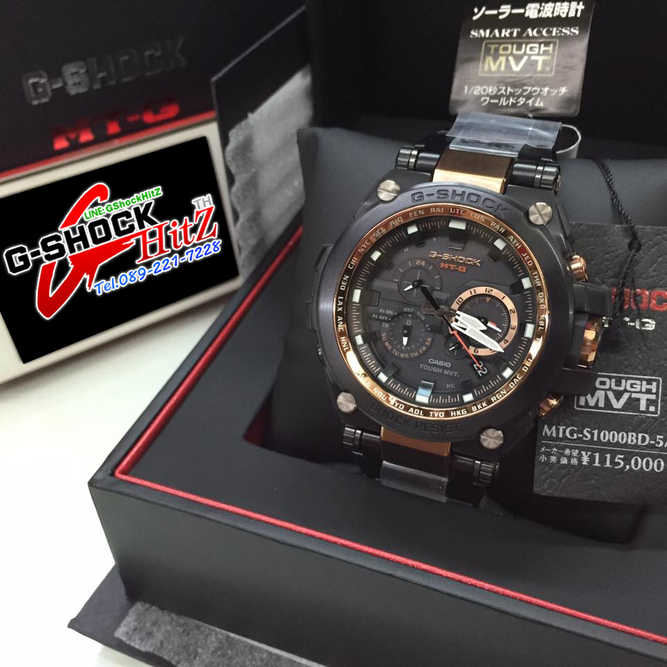 CASIO G-SHOCK นาฬิกาข้อมือ นาฬิกากันน้ำ นาฬิกาของแท้ ประกันศูนย์ CMG 1 ปี รุ่น MTG-S1000BD-5A นาฬิกาสีดำ