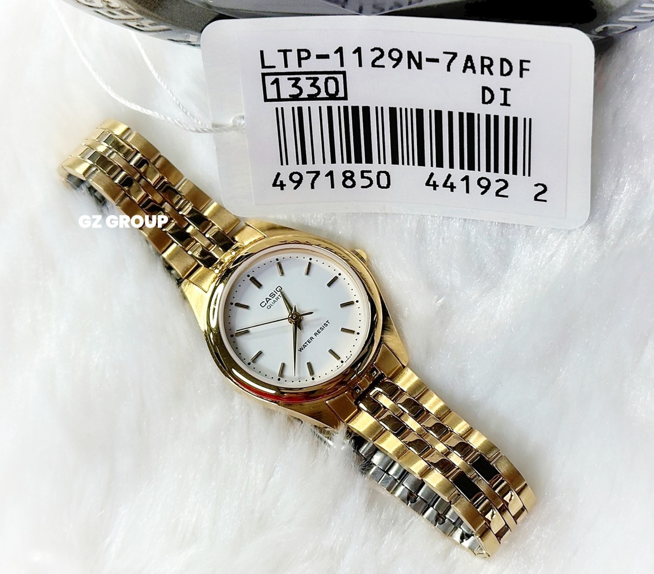 CASIO MID YEAR SALE นาฬิกาคาสิโอ พร้อมส่ง นาฬิกาข้อมือ นาฬิกากันน้ำ นาฬิกาของแท้ BTS ประกันศูนย์ CMG 1 ปี รุ่น LTP-1129N-7A นาฬิกาสีทอง