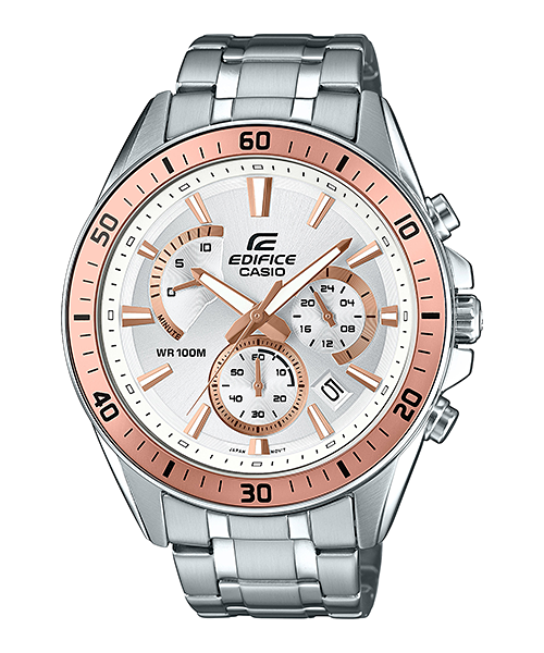 CASIO EDIFICE นาฬิกาข้อมือ นาฬิกากันน้ำ นาฬิกาของแท้ ประกันศูนย์ CMG 1 ปี รุ่น EFR-552D-7A นาฬิกาสีเงิน