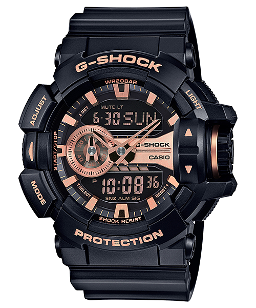 CASIO G-SHOCK นาฬิกาข้อมือ นาฬิกากันน้ำ นาฬิกาของแท้ ประกันศูนย์ CMG 1 ปี รุ่น GA-400GB-1A4 นาฬิกาสีดำ