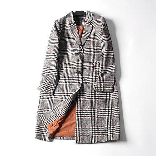 เสื้อโค้ท เสื้อกันหนาว เนื้อผ้าสักหลาดวูล checked coat แบรนด์ reserved สำเนา สำเนา