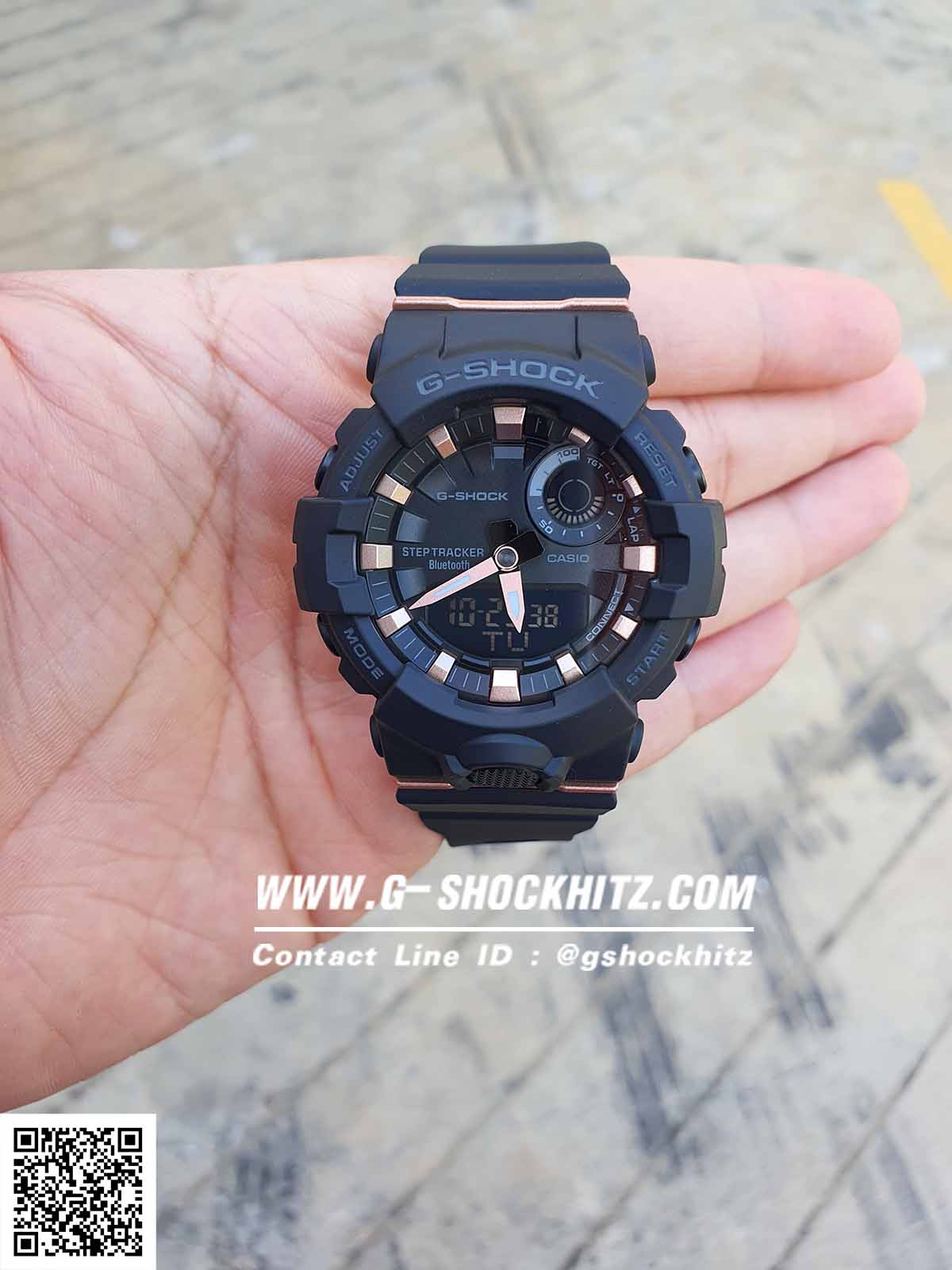 CASIO G-SHOCK นาฬิกาข้อมือ นาฬิกากันน้ำ นาฬิกาของแท้ ประกันศูนย์ CMG 1 ปี รุ่น GMA-B800-1A นาฬิกาสีดำ
