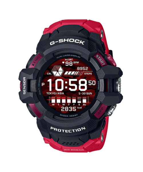CASIO G-SHOCK นาฬิกาข้อมือ นาฬิกากันน้ำ นาฬิกาของแท้ ประกันศูนย์ CMG 1 ปี รุ่น GSW-H1000-1A4 นาฬิกาสีแดง
