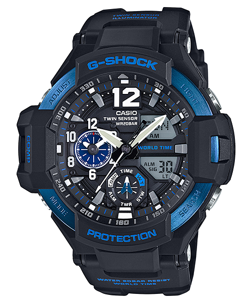CASIO G-SHOCK นาฬิกาข้อมือ นาฬิกากันน้ำ นาฬิกาของแท้ ประกันศูนย์ CMG 1 ปี รุ่น GA-1100-2B นาฬิกาสีกรม