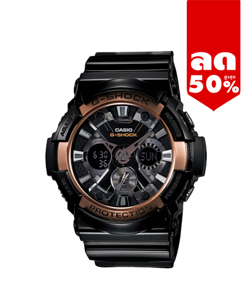 CASIO G-SHOCK นาฬิกาข้อมือ นาฬิกากันน้ำ นาฬิกาของแท้ ประกันศูนย์ CMG 1 ปี รุ่น GA-200RG-1 นาฬิกาสีดำ