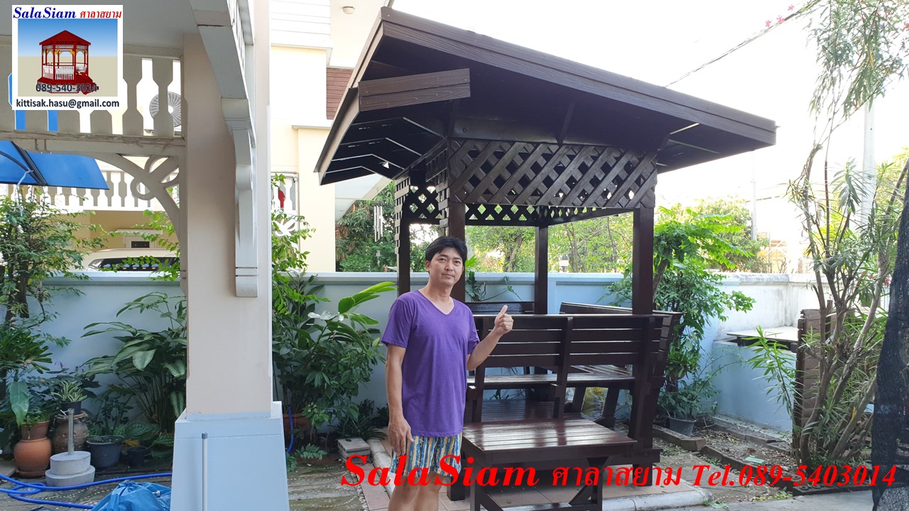 ผลงานการส่งมอบศาลาทรงศาลาโมเดิร์น ของคุณริน หมู่บ้านบารานี คลองสาม ปทุมธานี