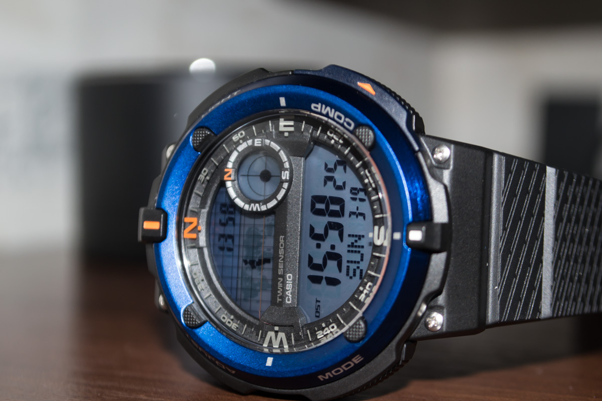 CASIO นาฬิกาคาสิโอ นาฬิกาข้อมือ นาฬิกากันน้ำ นาฬิกาของแท้ ประกันศูนย์ CMG 1 ปี รุ่น SGW-600H-2A นาฬิกาสีดำ