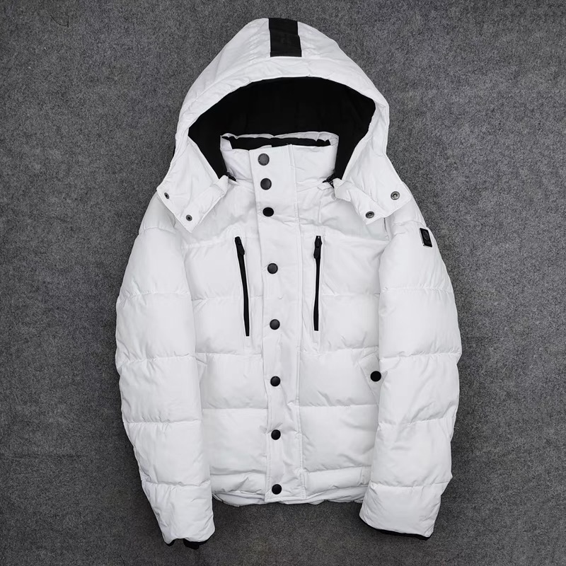 เสื้อกันหนาว เสื้อฮู้ดเฟอร์ บุนวมอุ่น สีขาว แบรนด์ SMOG (padded puffer coat ขาว