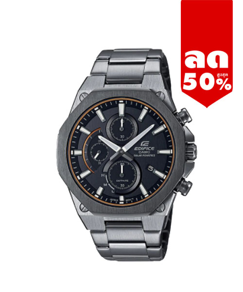 CASIO EDIFICE นาฬิกาข้อมือ นาฬิกากันน้ำ นาฬิกาของแท้ ประกันศูนย์ CMG 1 ปี รุ่น EFS-S570DC-1A นาฬิกาสีดำ