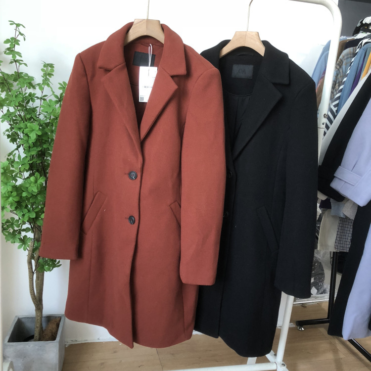 เสื้อโค้ทวูล Trench coat เสื้อโค้ทวูล โค้ทสีดำ แบรนด์ C&A
