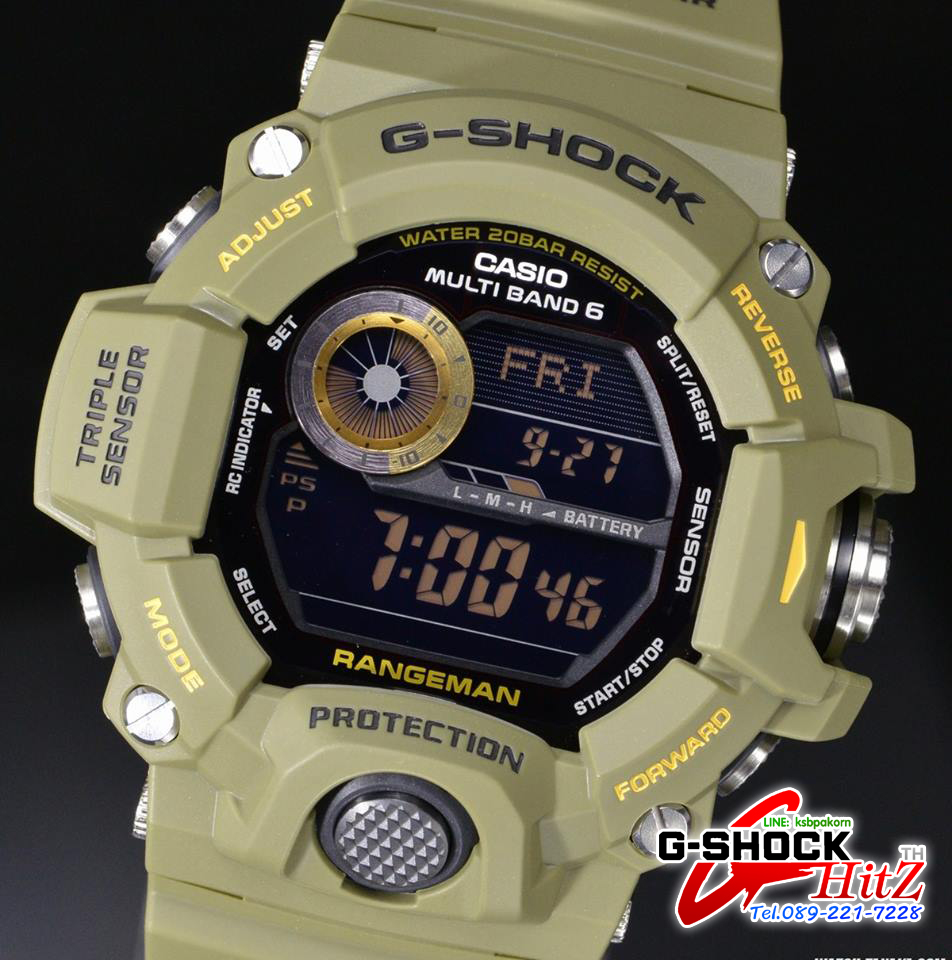 CASIO G-SHOCK นาฬิกาข้อมือ นาฬิกากันน้ำ นาฬิกาของแท้ ประกันศูนย์ CMG 1 ปี รุ่น GW-9400-3 สีเขียวขี้ม้า