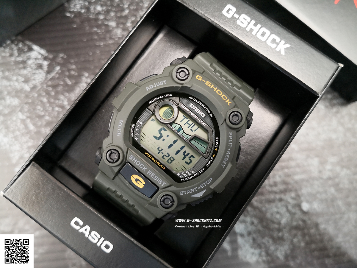 CASIO G-SHOCK นาฬิกาข้อมือ นาฬิกากันน้ำ นาฬิกาของแท้ ประกันศูนย์ CMG 1 ปี รุ่น G-7900-3 นาฬิกาสีเขียว