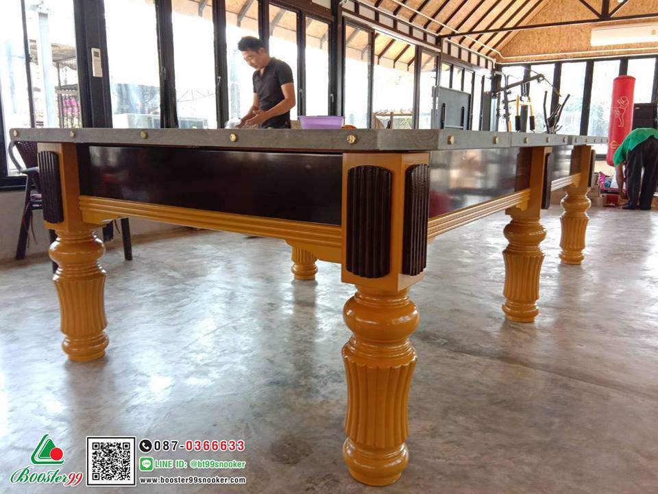 โต๊ะสนุกเกอร์ มือ1 ขนาด4x8 ฟุต พื้นหินชนวนนอกแท้ ชุดC