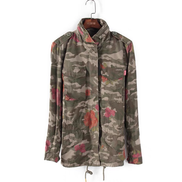 Who.au เสื้อนอกทหาร เสื้อแจ็คเก็ต ลายพรางFlora camo แนวทหาร แพทเทินสวย เท่ห์ มาก แบรนด์Who.Au คะ สำเนา สำเนา สำเนา สำเนา สำเนา เขียว