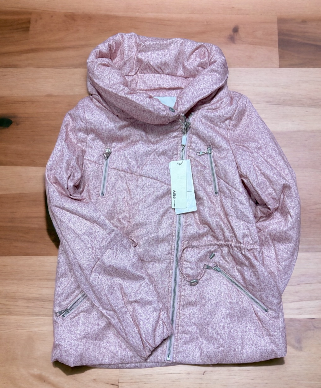 เสื้อกันหนาว หมวกฮู้ด เสื้อกันหนาวบุนวม แบรนด์ Big&sml เขียวมิ้นท์