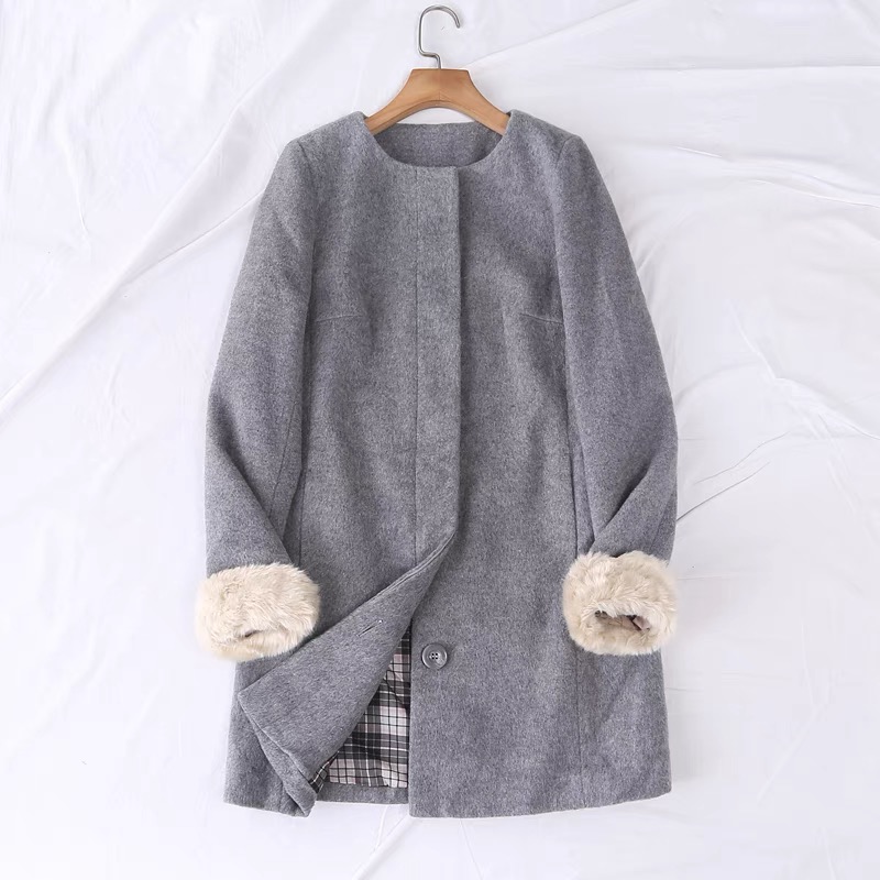 เสื้อโค้ทวูล Trench coat เสื้อโค้ทวูล โค้ทสีดำ แบรนด์ C&A AMISU สำเนา สำเนา