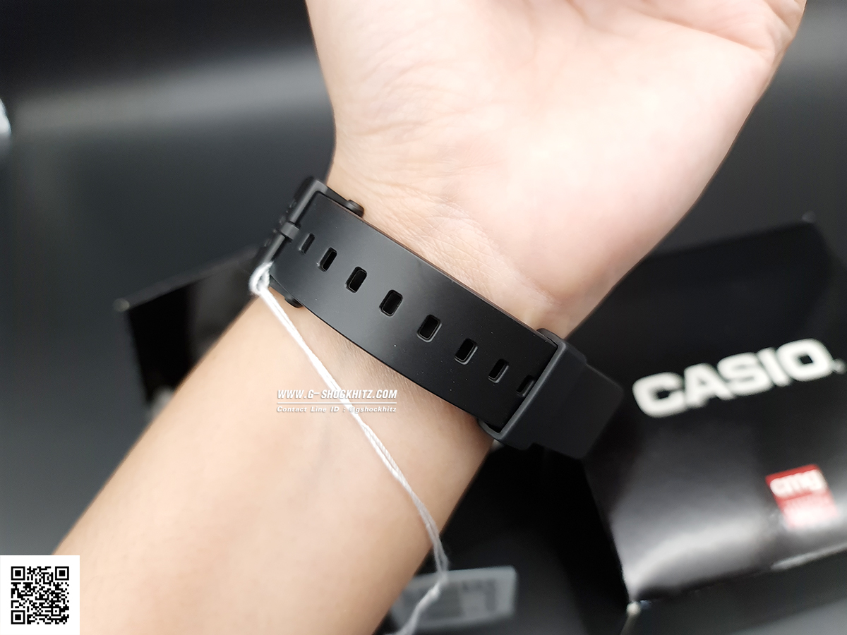 CASIO นาฬิกาคาสิโอ นาฬิกาข้อมือ นาฬิกากันน้ำ นาฬิกาของแท้ ประกันศูนย์ CMG 1 ปี รุ่น MRW-200H-1B3 นาฬิกาสีดำ