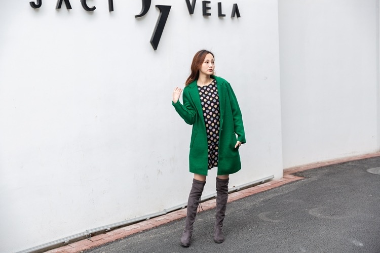 เสื้อโค้ท peacoat เสื้อโค้ทเฟอร์ โค้ทสีแแดง แบรนด์ La chapelle