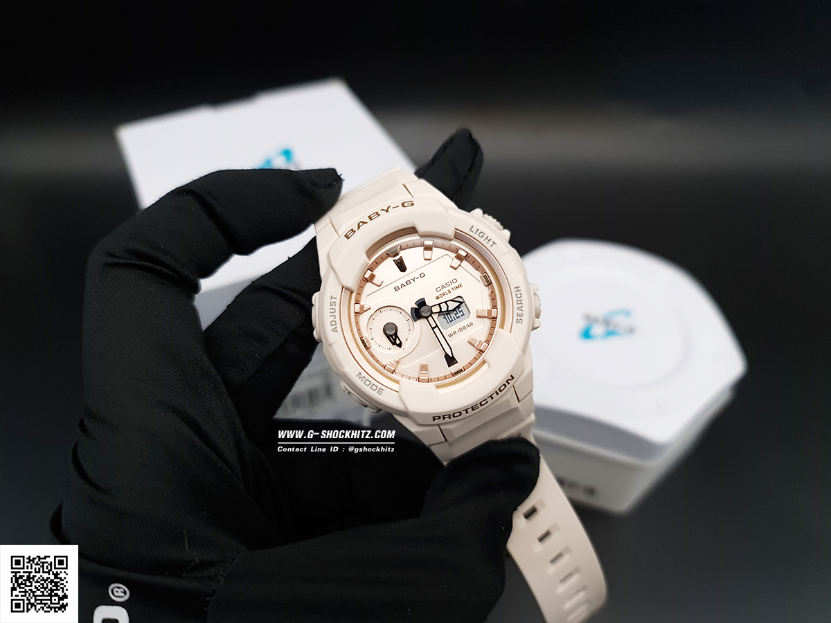 CASIO BABY-G นาฬิกาข้อมือ นาฬิกากันน้ำ นาฬิกาของแท้ ประกันศูนย์ CMG 1 ปี รุ่น BGA-230SA-4A นาฬิกาสีครีม