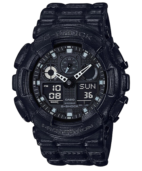 CASIO G-SHOCK นาฬิกาข้อมือ นาฬิกากันน้ำ นาฬิกาของแท้ ประกันศูนย์ CMG 1 ปี รุ่น GA-100BT-1A นาฬิกาสีดำ