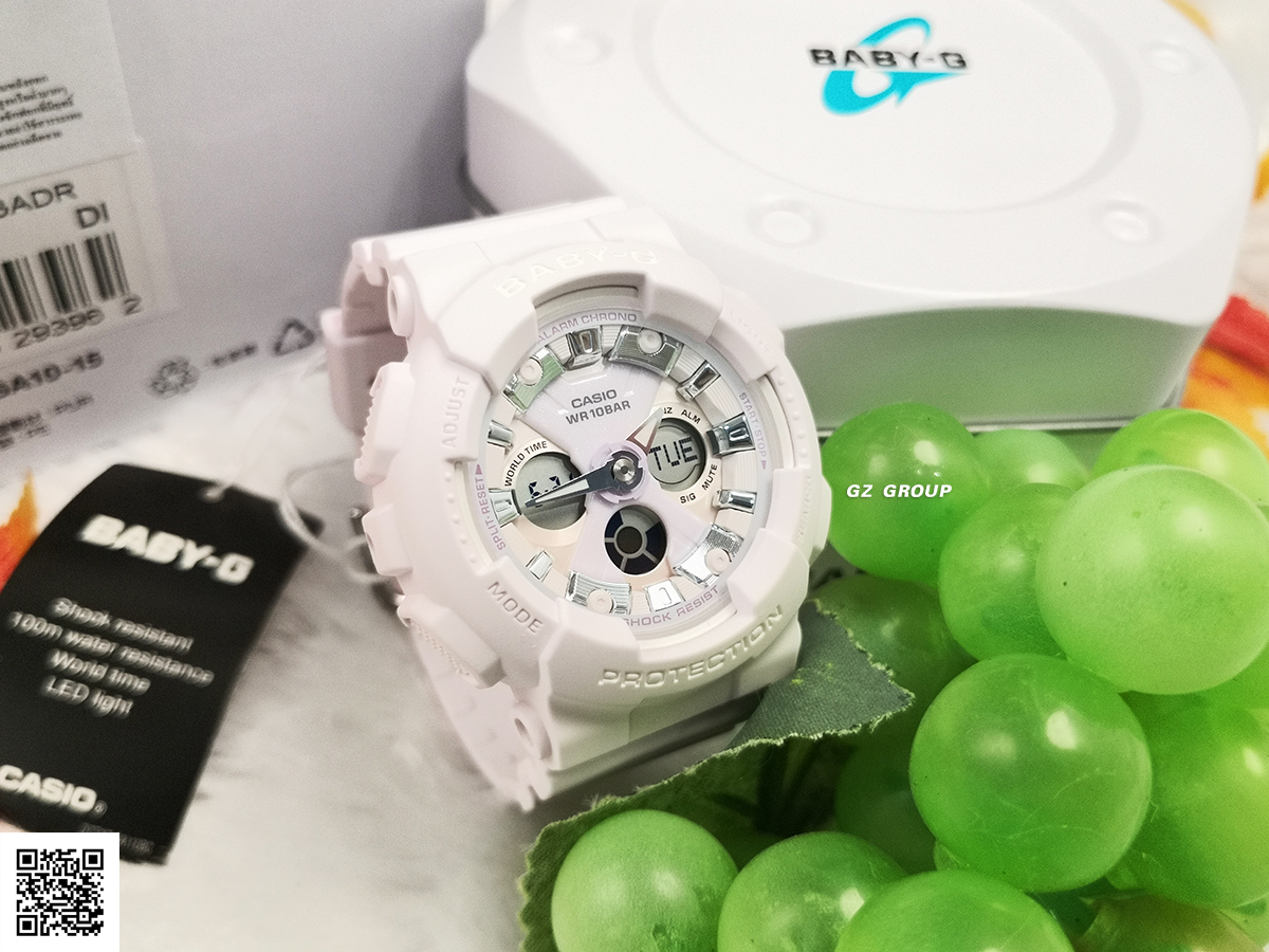 CASIO BABY-G นาฬิกาข้อมือ นาฬิกากันน้ำ นาฬิกาของแท้ ประกันศูนย์ CMG 1 ปี รุ่น BA-130WP-6A นาฬิกาสีม่วง