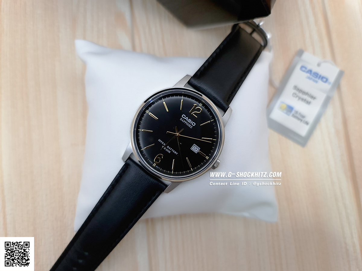 CASIO นาฬิกาคาสิโอ นาฬิกาข้อมือ นาฬิกากันน้ำ นาฬิกาของแท้ ประกันศูนย์ CMG 1 ปี รุ่น MTS-110L-1A นาฬิกาสีดำ
