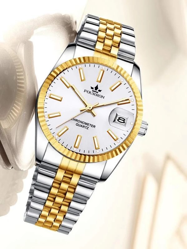 FOURRON นาฬิกาแฟชั่น นาฬิกาข้อมือ นาฬิกาของแท้ sj2210221419144122 นาฬิกาสีเงิน