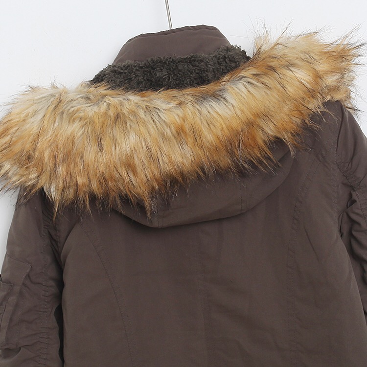 Sureve เสื้อโค้ทฮู้ดกันหนาว เสื้อปาร์กา parka แต่งเฟอร์ แบรนด์ SUREVE (3L) WY959สำเนา น้ำตาล