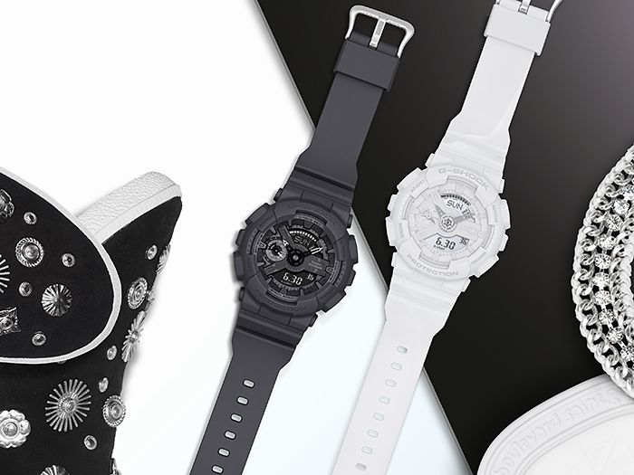 CASIO G-SHOCK นาฬิกาข้อมือ นาฬิกากันน้ำ นาฬิกาของแท้ ประกันศูนย์ CMG 1 ปี รุ่น GMA-S110CM-7A1 นาฬิกาสีขาว