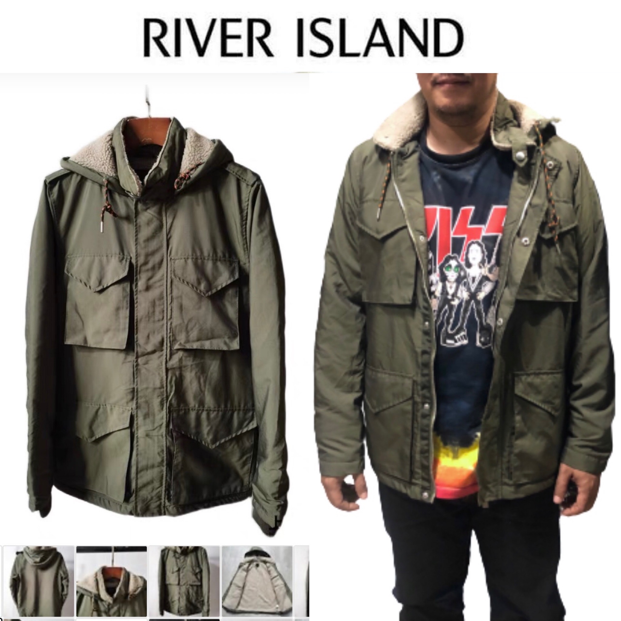 River Island เสื้อทหาร เสื้อฮู้ด เสื้อนอกแนวทหาร แพทเทินสวย เท่ห์มาก คะ ลายพราง