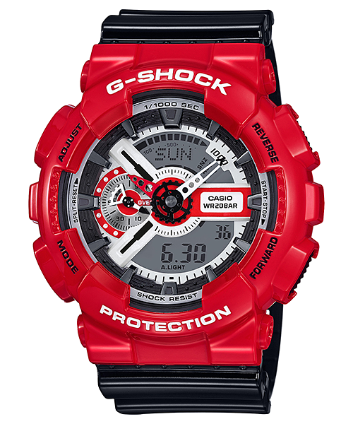 CASIO G-SHOCK นาฬิกาข้อมือ นาฬิกากันน้ำ นาฬิกาของแท้ ประกันศูนย์ CMG 1 ปี รุ่น GA-110RD-4A นาฬิกาสีแดง