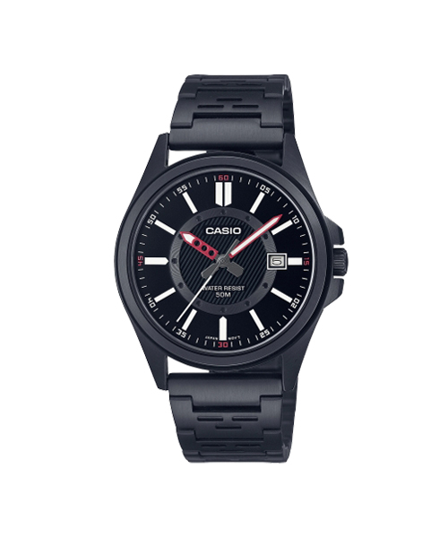 CASIO นาฬิกาคาสิโอ นาฬิกาข้อมือ นาฬิกากันน้ำ นาฬิกาของแท้ ประกันศูนย์ CMG 1 ปี รุ่น MTP-E700B-1E นาฬิกาสีดำ
