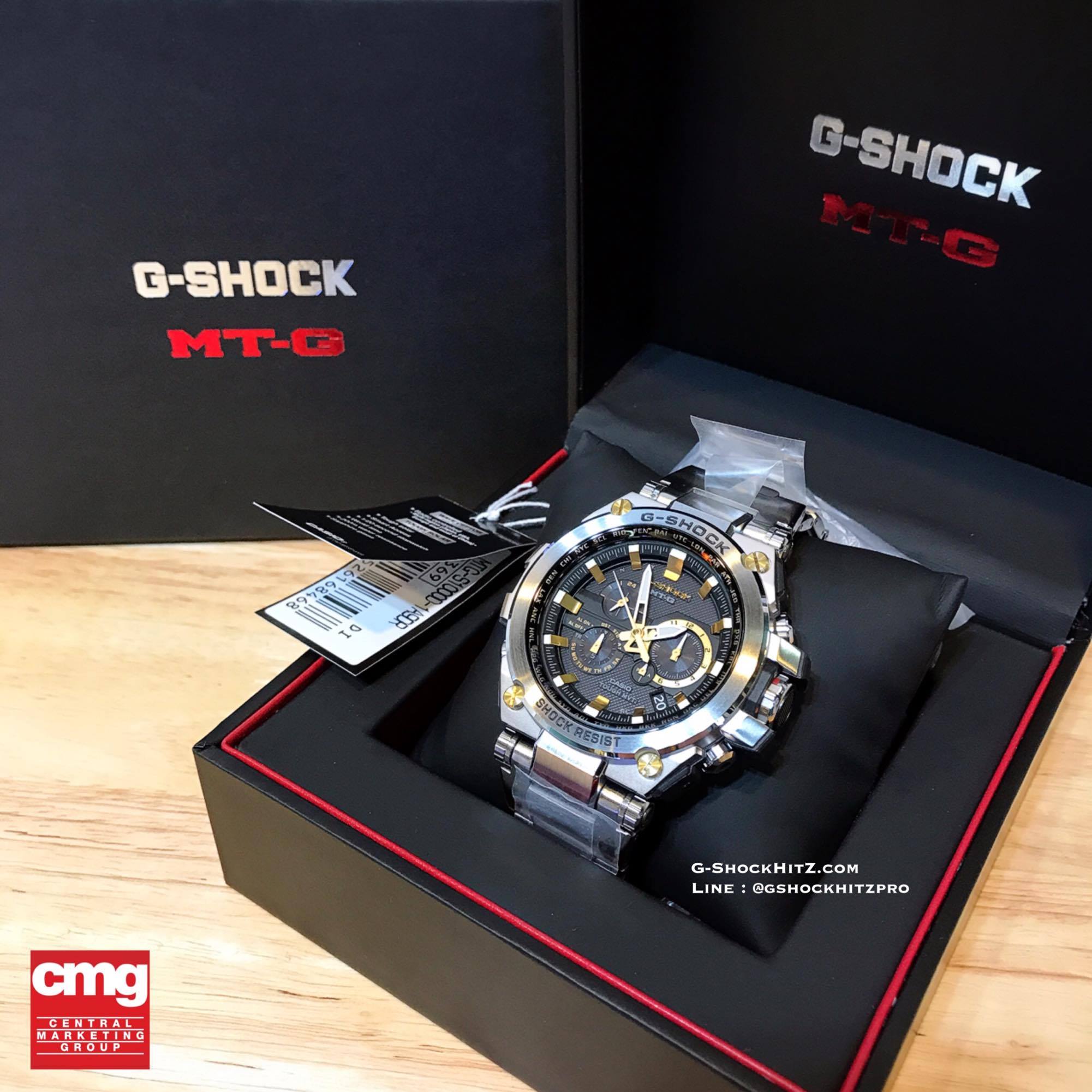 CASIO G-SHOCK นาฬิกาข้อมือ นาฬิกากันน้ำ นาฬิกาของแท้ ประกันศูนย์ CMG 1 ปี รุ่น MTG-S1000D-1A9 นาฬิกาสีเงิน